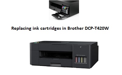 Replacing ink cartridges in Brother DCP-T420W A detailed guide